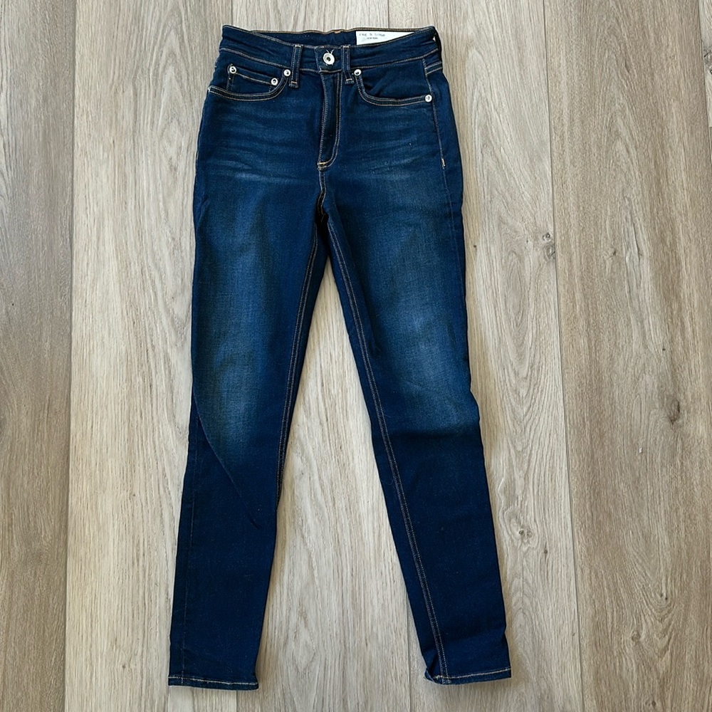 Rag & Bone High-Rise Ankle Skinny Jeans